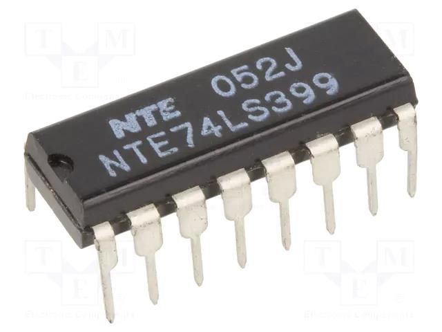 IC: digital; multiplexer; Ch: 4; DIP16; TTL NTE Electronics NTE74LS399