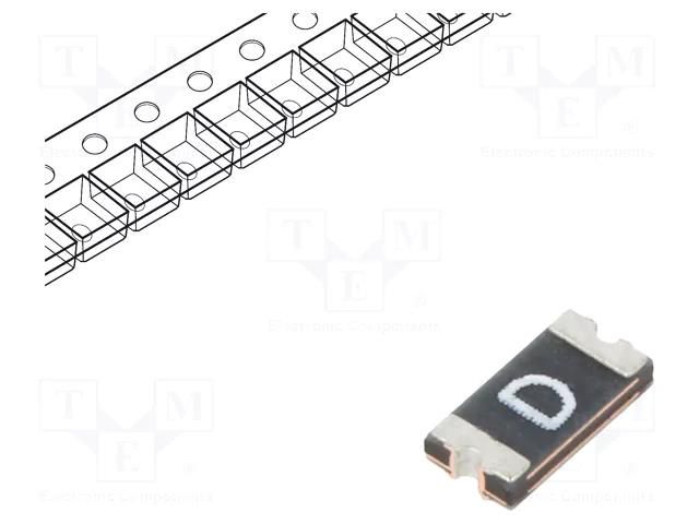 Fuse: PTC polymer; 250mA; SMD; 1206L LITTELFUSE 1206L025YR