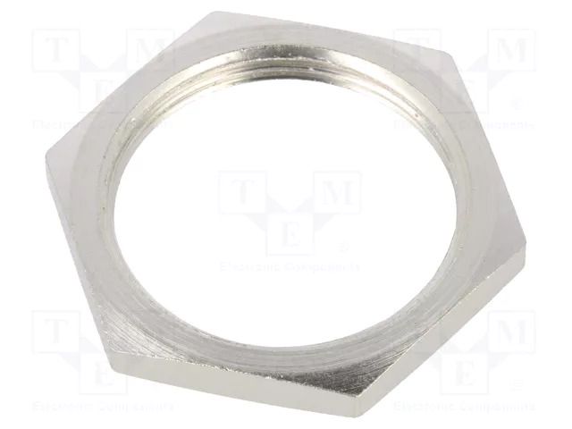 Nut; PG11; brass; Thread: PG; Plating: nickel; -100÷300°C HELLERMANNTYTON ALNPB-PG11-NPB-ML