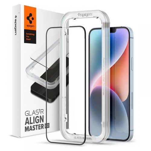 Spigen ALM Glass FC Tempered Glass for iPhone 13 / 13 Pro / 14 - Black, Spigen 8809811853773 8809811853773