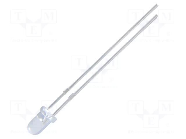 LED; green-yellow; 3mm; 1600mcd; 14°; Front: convex; 2.2÷2.4VDC NTE Electronics NTE30030