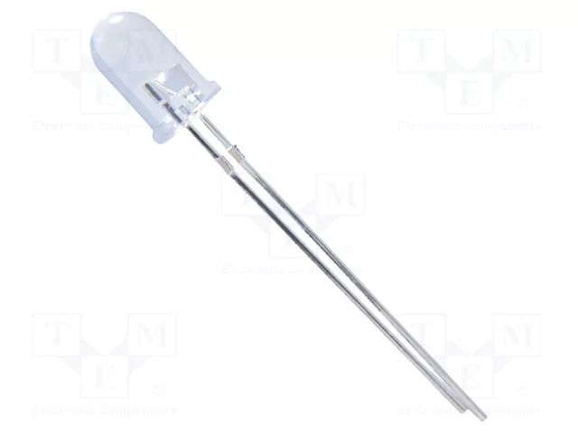 LED; red; 5mm; 8000÷10000mcd; 30°; Front: convex; 2÷2.6VDC NTE Electronics NTE30041