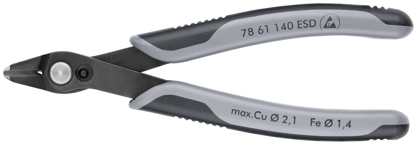 KNIPEX 78 61 140 ESD Electronic Super Knips® XL ESD with multi-component handles burnished 140 mm 78 61 140 ESD 4003773081708