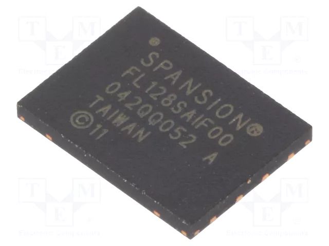 IC: FLASH memory; 128MbFLASH; SPI; 133MHz; 2.7÷3.6V; WSON8; serial INFINEON (CYPRESS) S25FL128SAGNFI001