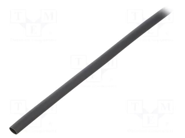 Heat shrink sleeve; glueless; 2: 1; 3.2mm; L: 1m; black; polyolefine TASKER GTM3216BK