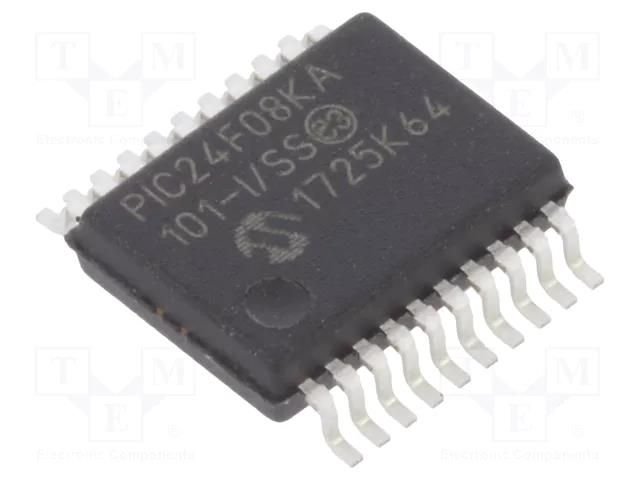 IC: PIC microcontroller; 8kB; 32MHz; I2C,IrDA,PWM,SPI,UART; SMD MICROCHIP TECHNOLOGY 24F08KA101-I/SS