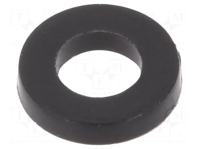 Washer; round; M3; D=6mm; h=1mm; polyamide; black ESSENTRA 1340107