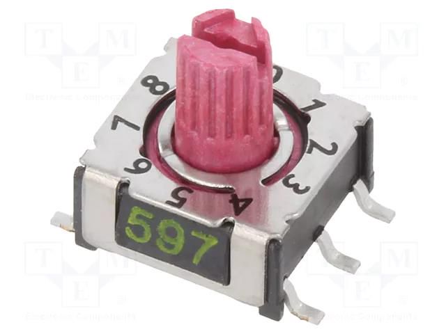 Encoding switch; DEC/BCD; Pos: 10; SMD; Rcont max: 80mΩ; P36 PTR HARTMANN P36SMT301H