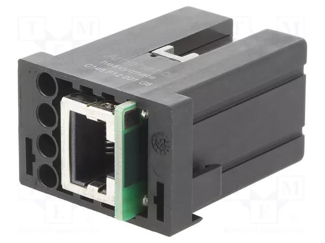 Connector: HDC; module; female; C146,heavy|mate M; PIN: 4; 4+RJ45 AMPHENOL C146-F12001G8