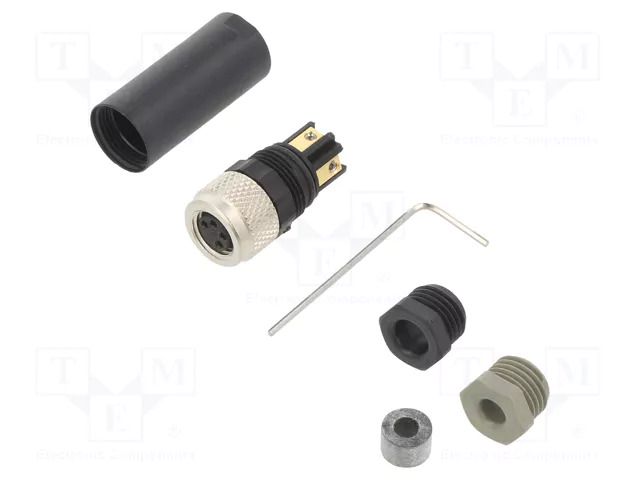 Connector: M8; female; PIN: 4; 30V; IP67; straight; for cable; plug MURRELEKTRONIK 7000-08631-0000000