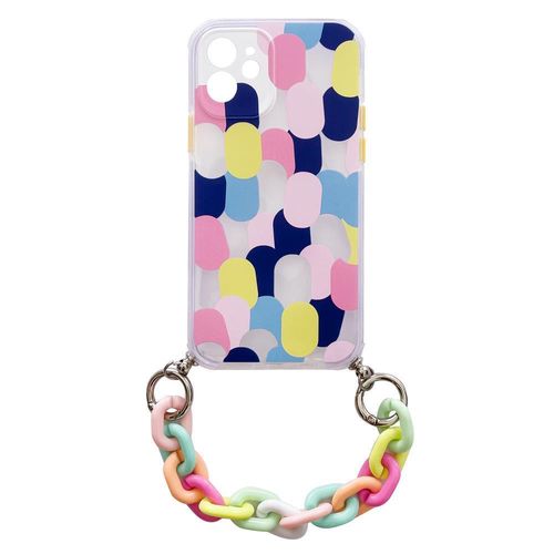 Color Chain Case gel flexible elastic case cover with a chain pendant for Xiaomi Redmi Note 10 / Redmi Note 10S multicolour  (1), Hurtel 5907769332074 5907769332074