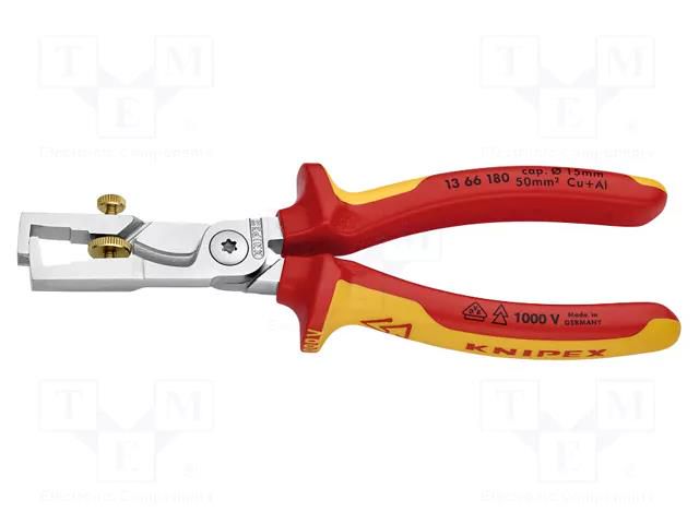 Stripping tool; 5mm; 7AWG; 10mm2; Wire: round; 1kVAC; insulated KNIPEX KNP.1366180