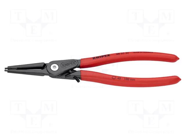 Pliers; for circlip; internal; 40÷100mm; Pliers len: 225mm KNIPEX KNP.4831J3