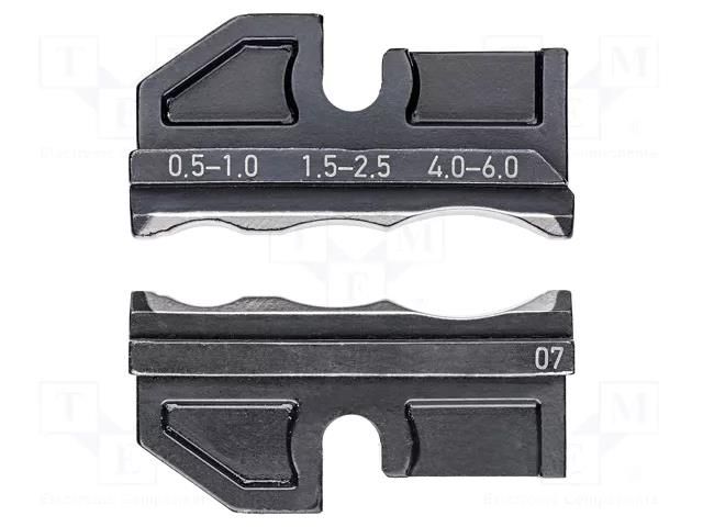 Crimping jaws; ring terminal,butt insulated splice KNIPEX KNP.974907