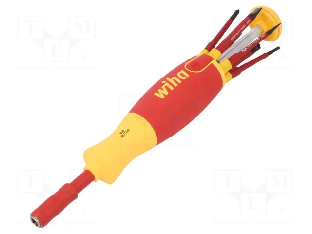 Kit: screwdrivers; insulated; 1kVAC; with bit magazine; blister WIHA WIHA.41235