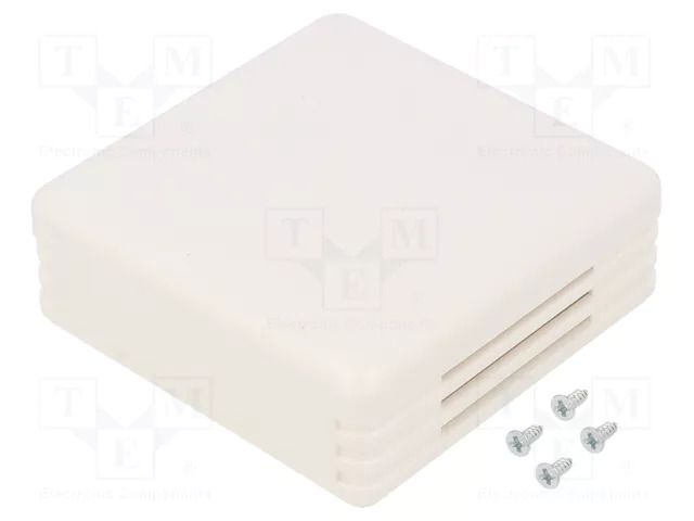 Enclosure: for alarms; X: 71mm; Y: 71mm; Z: 27mm; ABS; white; SENSES SUPERTRONIC PP116W