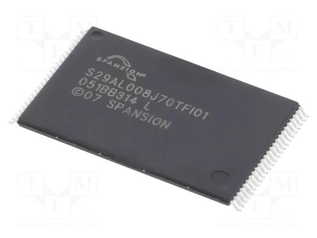 IC: FLASH memory; 8MbFLASH; CFI,parallel; TSSOP48; parallel INFINEON (CYPRESS) S29AL008J70TFI010