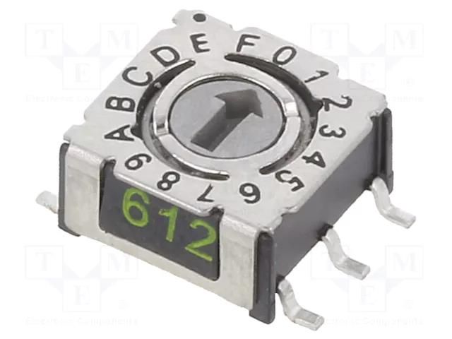 Encoding switch; HEX/BCD; Pos: 16; SMD; Rcont max: 80mΩ; P36 PTR HARTMANN P36SMT103H