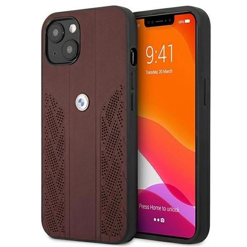 Etui BMW BMHCP13SRSPPR iPhone 13 mini 5,4" czerwony/red hardcase Leather Curve Perforate, BMW 3666339021856 3666339021856