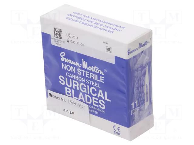 Blade; L: 39mm; W: 6.5mm; Thk: 0.4mm; 100pcs. SWANN-MORTON 311-SM