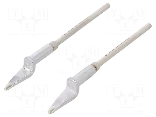 Tip; flat; 2mm; for soldering station; 2pcs. ERSA ERSA-452MDLF020