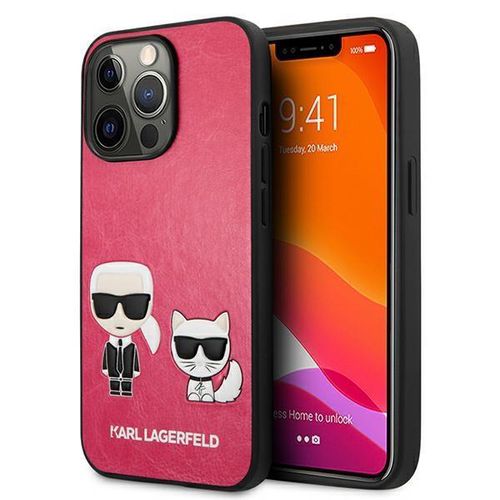 Karl Lagerfeld KLHCP13LPCUSKCP iPhone 13 Pro / 13 6,1" fuksja/fuchsia hardcase Ikonik Karl & Choupette, Karl Lagerfeld 3666339027278 3666339027278