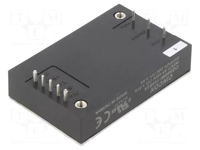 Converter: DC/DC; 60W; Uin: 43÷160VDC; Uout: 24VDC; Iout: 2.5A CINCON CQB60W-110S24