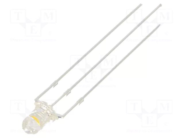LED; red/warm white; 3mm; 30°; Front: convex; 2.1÷2.6/3.1÷3.6VDC OPTOSUPPLY OSRMPA3131A