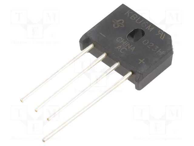Bridge rectifier: single-phase; Urmax: 1kV; If: 6A; Ifsm: 250A; flat VISHAY KBU6M-E4/51