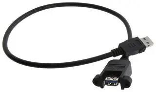 USB CABLE, 3.0 A PLUG-A RCPT, BLK, 3.3FT U3A00100-1M