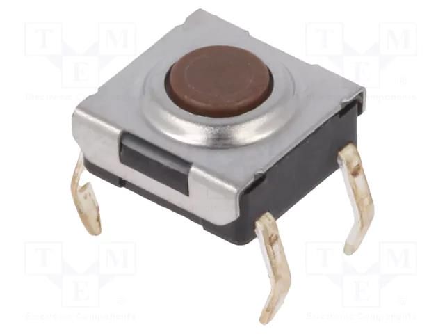 Microswitch TACT; SPST; Pos: 2; 0.05A/24VDC; 1.57N; 6.2x6.2x3.1mm NKK SWITCHES CB15FP