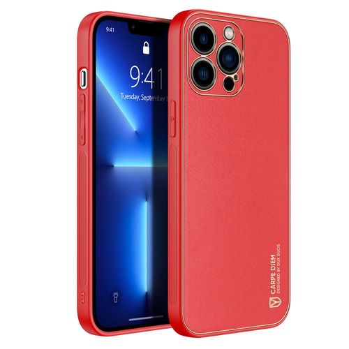 Dux Ducis Yolo elegant case made of soft TPU and PU leather for iPhone 13 Pro red, Dux Ducis 6934913045770 6934913045770