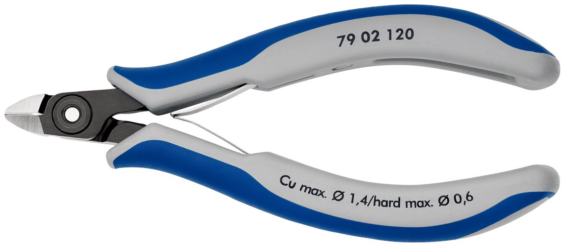 KNIPEX 79 02 120 Precision Electronics Diagonal Cutter with multi-component handles burnished 120 mm 79 02 120 4003773061403