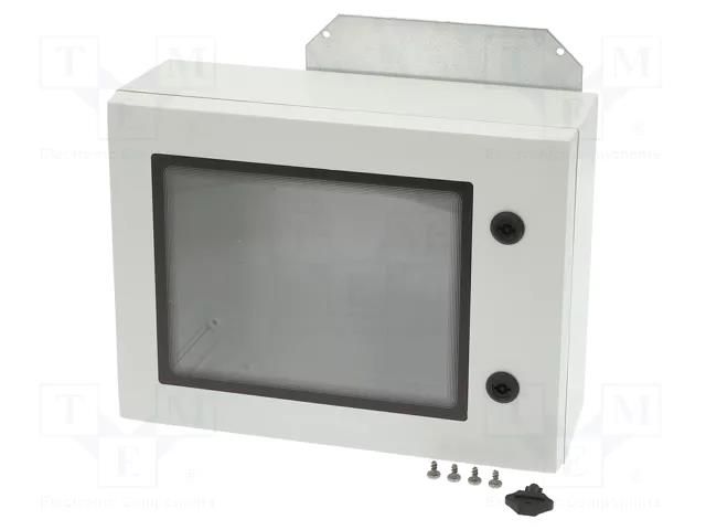 Enclosure: wall mounting; X: 300mm; Y: 400mm; Z: 210mm; ARCA; grey FIBOX ARCA304021W