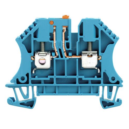 Test-disconnect terminal, Screw connection, 4 mm², 500 V, 32 A, Pivoting, Cross-disconnect: without, Integral test socket: No, TS 35, blue Weidmuller 7910190000 04008190576875