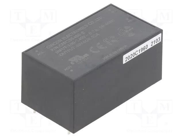 Converter: AC/DC; 25W; Uin: 90÷264VAC,120÷370VDC; Uout: 48VDC; 87% CINCON CFM25S480-E