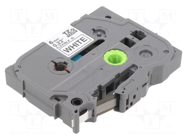 Tape; 6mm; 8m; white; Character colour: black BROTHER BR-TZEFX211