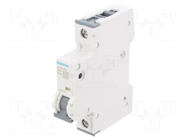 Circuit breaker; 230/400VAC; Inom: 16A; Poles: 1; Charact: B; 6kA SIEMENS 5SY6116-6