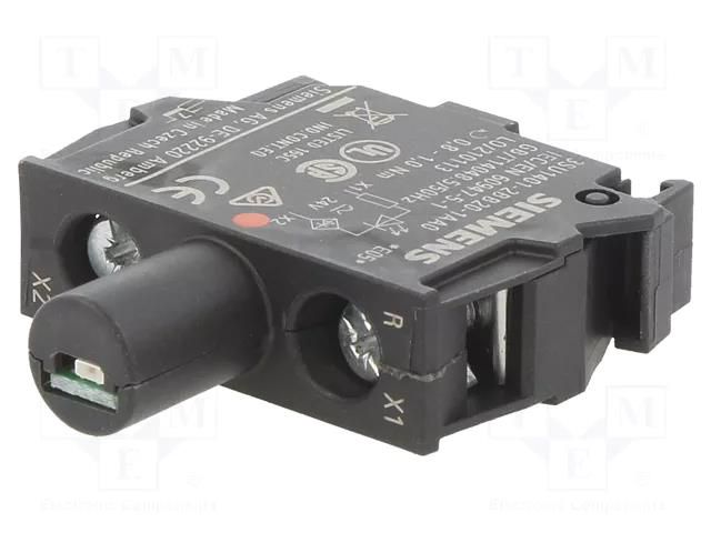 Illuminating unit; 22mm; 3SU1.5; -25÷70°C; Illumin: LED; 24VAC SIEMENS 3SU1401-2BB20-1AA0