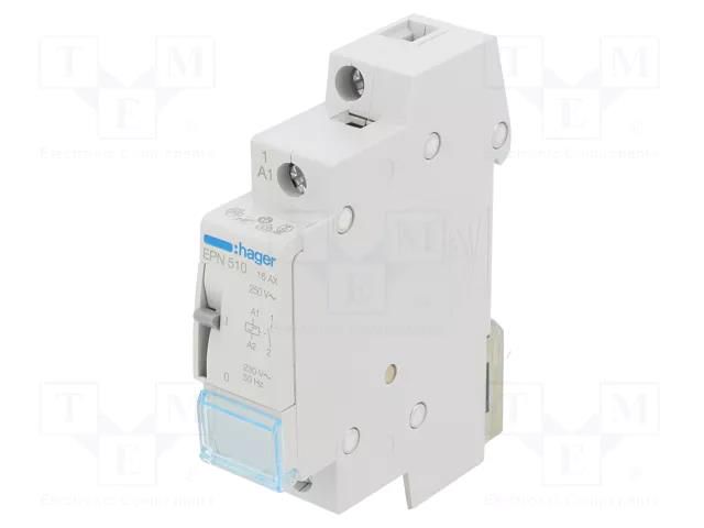 Relay: installation; bistable,impulse; NO; for DIN rail mounting HAGER EPN510