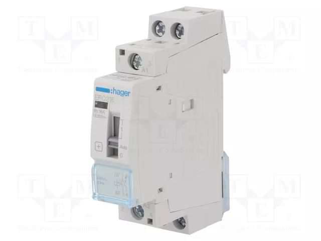 Relay: installation; monostable; NO x2; for DIN rail mounting HAGER ERC216