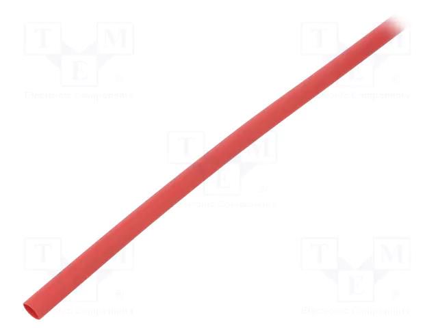 Heat shrink sleeve; glueless; 2: 1; 3.2mm; L: 1m; red; polyolefine TASKER GTM3216R