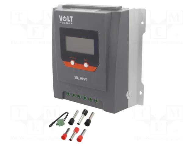 Charging regulator; 20A; -20÷55°C; Features: digital display VOLT POLSKA SOL-MPPT-20A-BT