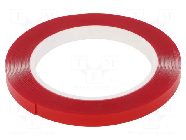 Tape: fixing; W: 9mm; L: 5.5m; Thk: 0.8mm; double-sided; acrylic IPT 7008-9MM-5.5M
