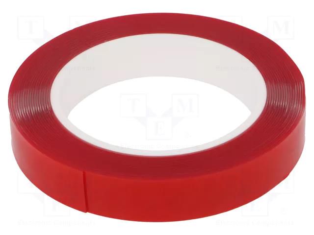 Tape: fixing; W: 19mm; L: 5.5m; Thk: 0.8mm; double-sided; acrylic IPT 7008-19MM-5.5M