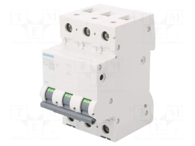 Circuit breaker; 230/400VAC; Inom: 16A; Poles: 3; Charact: B; 10kA SIEMENS 5SL4316-6