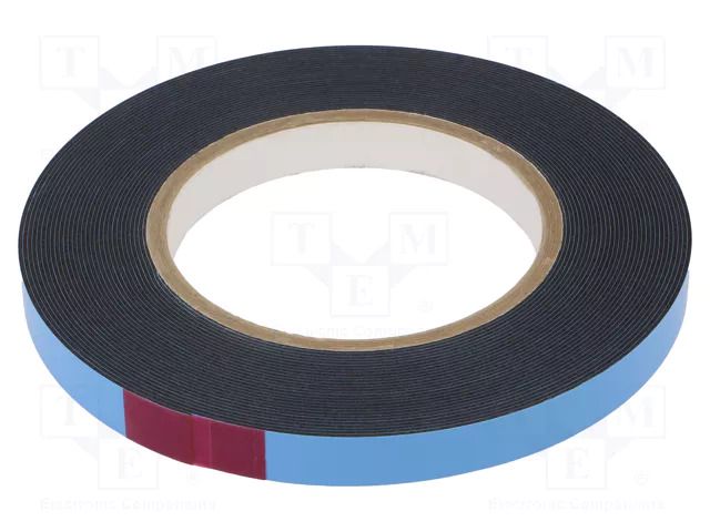 Tape: fixing; W: 12mm; L: 10m; Thk: 0.8mm; two-sided adhesive; black IPT 4234-12MM-10M