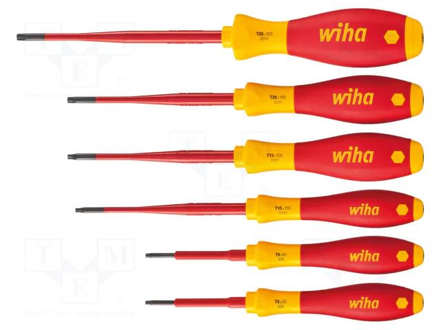 Kit: screwdrivers; insulated,slim; 1kVAC; Torx® with protection WIHA WIHA.41245