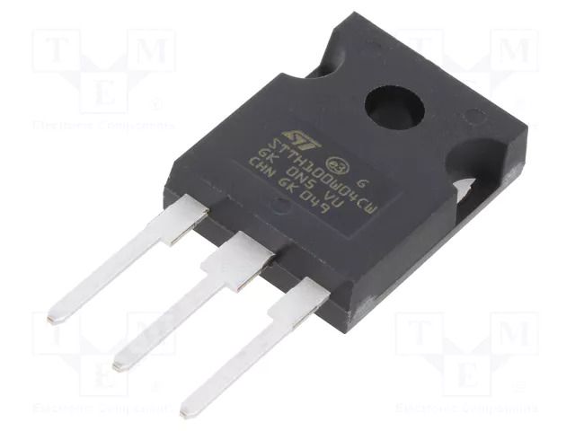 Diode: rectifying; THT; 400V; 50A; tube; Ifsm: 350A; TO247-3; 35ns STMicroelectronics STTH100W04CW