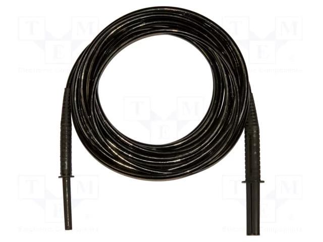 Test lead; black; 10m; Type: insulated; banana 4mm plug x2 GOSSEN METRAWATT GM-Z555O